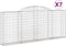 vidaXL - Schanskorven - 7 - st - gewelfd - 300x30x120/140 - cm - ijzer