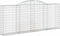 vidaXL - Schanskorven - 7 - st - gewelfd - 300x30x120/140 - cm - ijzer