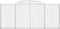vidaXL - Schanskorven - 7 - st - gewelfd - 300x30x120/140 - cm - ijzer