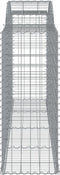 vidaXL - Schanskorven - 7 - st - gewelfd - 300x50x120/140 - cm - ijzer