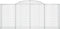 vidaXL - Schanskorven - 7 - st - gewelfd - 300x50x120/140 - cm - ijzer