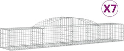 vidaXL - Schanskorven - 7 - st - gewelfd - 300x50x40/60 - cm - gegalvaniseerd - ijzer