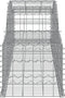 vidaXL - Schanskorven - 7 - st - gewelfd - 300x50x40/60 - cm - gegalvaniseerd - ijzer