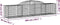 vidaXL - Schanskorven - 7 - st - gewelfd - 300x50x60/80 - cm - gegalvaniseerd - ijzer