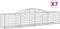 vidaXL - Schanskorven - 7 - st - gewelfd - 300x50x60/80 - cm - gegalvaniseerd - ijzer