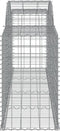 vidaXL - Schanskorven - 7 - st - gewelfd - 300x50x80/100 - cm - gegalvaniseerd - ijzer
