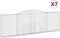 vidaXL - Schanskorven - 7 - st - gewelfd - 400x30x120/140 - cm - ijzer
