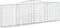vidaXL - Schanskorven - 7 - st - gewelfd - 400x30x120/140 - cm - ijzer