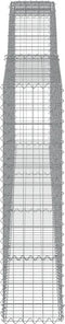 vidaXL - Schanskorven - 7 - st - gewelfd - 400x30x120/140 - cm - ijzer
