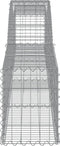 vidaXL - Schanskorven - 7 - st - gewelfd - 400x30x40/60 - cm - ijzer