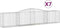 vidaXL - Schanskorven - 7 - st - gewelfd - 400x50x80/100 - cm - gegalvaniseerd - ijzer