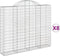 vidaXL - Schanskorven - 8 - st - gewelfd - 200x30x160/180 - cm - ijzer