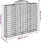 vidaXL - Schanskorven - 8 - st - gewelfd - 200x30x160/180 - cm - ijzer