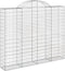 vidaXL - Schanskorven - 8 - st - gewelfd - 200x30x160/180 - cm - ijzer