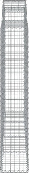 vidaXL - Schanskorven - 8 - st - gewelfd - 200x30x160/180 - cm - ijzer
