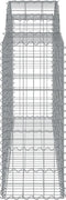 vidaXL - Schanskorven - 8 - st - gewelfd - 200x50x100/120 - cm - ijzer