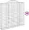 vidaXL - Schanskorven - 8 - st - gewelfd - 200x50x180/200 - cm - ijzer