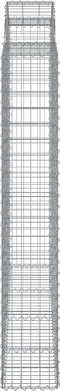 vidaXL - Schanskorven - 8 - st - gewelfd - 200x50x180/200 - cm - ijzer