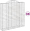 vidaXL - Schanskorven - 8 - st - gewelfd - 200x50x200/220 - cm - ijzer