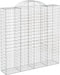 vidaXL - Schanskorven - 8 - st - gewelfd - 200x50x200/220 - cm - ijzer