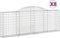 vidaXL - Schanskorven - 8 - st - gewelfd - 300x30x100/120 - cm - ijzer