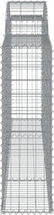vidaXL - Schanskorven - 8 - st - gewelfd - 300x30x100/120 - cm - ijzer