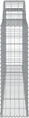 vidaXL - Schanskorven - 8 - st - gewelfd - 300x30x100/120 - cm - ijzer