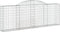 vidaXL - Schanskorven - 8 - st - gewelfd - 300x30x100/120 - cm - ijzer