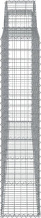 vidaXL - Schanskorven - 8 - st - gewelfd - 300x30x140/160 - cm - ijzer