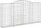 vidaXL - Schanskorven - 8 - st - gewelfd - 300x30x140/160 - cm - ijzer