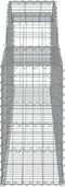 vidaXL - Schanskorven - 8 - st - gewelfd - 300x30x60/80 - cm - gegalvaniseerd - ijzer