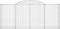 vidaXL - Schanskorven - 8 - st - gewelfd - 300x50x120/140 - cm - ijzer