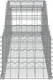 vidaXL - Schanskorven - 8 - st - gewelfd - 300x50x40/60 - cm - gegalvaniseerd - ijzer