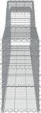 vidaXL - Schanskorven - 8 - st - gewelfd - 400x30x60/80 - cm - ijzer
