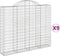 vidaXL - Schanskorven - 9 - st - gewelfd - 200x30x160/180 - cm - ijzer