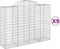 vidaXL - Schanskorven - 9 - st - gewelfd - 200x50x140/160 - cm - ijzer