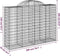 vidaXL - Schanskorven - 9 - st - gewelfd - 200x50x140/160 - cm - ijzer