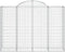 vidaXL - Schanskorven - 9 - st - gewelfd - 200x50x140/160 - cm - ijzer