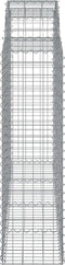 vidaXL - Schanskorven - 9 - st - gewelfd - 200x50x140/160 - cm - ijzer