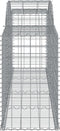 vidaXL - Schanskorven - 9 - st - gewelfd - 300x50x80/100 - cm - gegalvaniseerd - ijzer