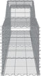 vidaXL - Schanskorven - 9 - st - gewelfd - 400x50x60/80 - cm - gegalvaniseerd - ijzer