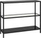 vidaXL - Schap - 100x36x90 - cm - gehard - glas - transparant - en - zwart