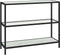 vidaXL - Schap - 100x36x90 - cm - gehard - glas - transparant - en - witmarmerkleurig