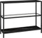 vidaXL - Schap - 100x36x90 - cm - gehard - glas - transparant - zwartmarmerkleurig