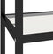 vidaXL - Schap - 100x36x90 - cm - gehard - glas - transparant - zwartmarmerkleurig