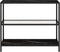 vidaXL - Schap - 100x36x90 - cm - gehard - glas - transparant - zwartmarmerkleurig