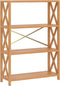 vidaXL - Schap - 4-laags - 80x30x112 - cm - massief - eikenhout