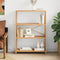vidaXL - Schap - 4-laags - 80x30x112 - cm - massief - eikenhout