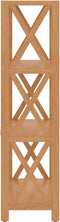 vidaXL - Schap - 4-laags - 80x30x112 - cm - massief - eikenhout