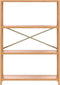 vidaXL - Schap - 4-laags - 80x30x112 - cm - massief - eikenhout